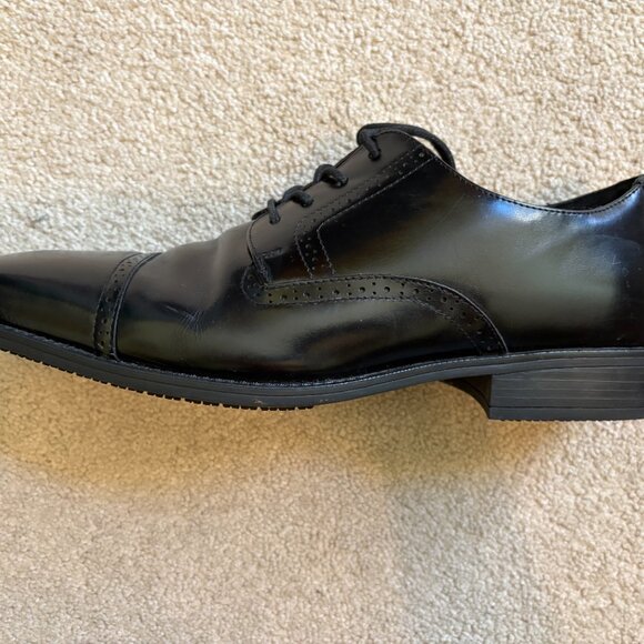 Stacy Adams Abbott Cap Toe Oxford Dress Shoes Black Leather Men's Size 13W - Picture 7 of 10